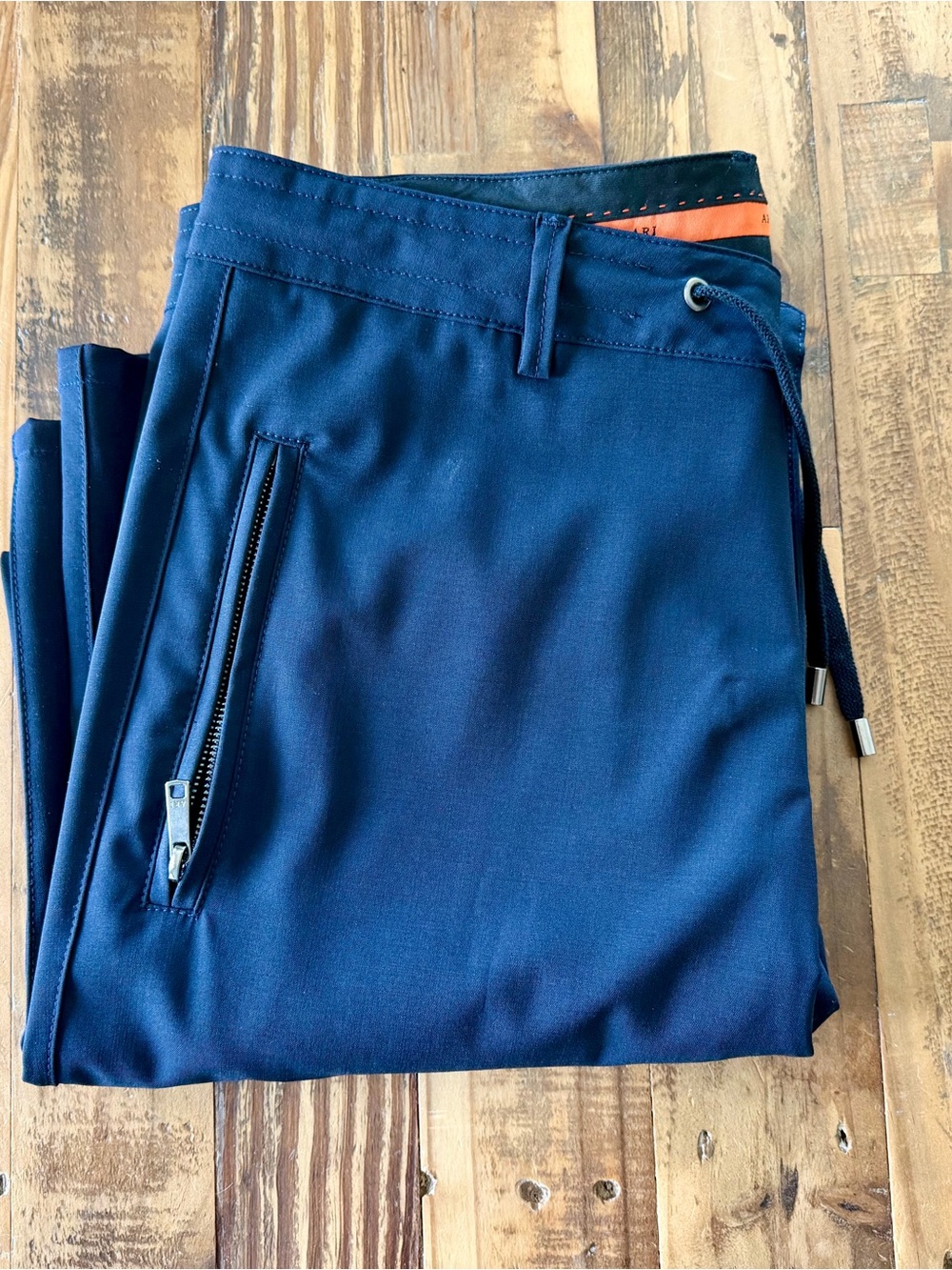 Men's Ari made in Italy Navy Zip-Pocket Jogger dress Pants